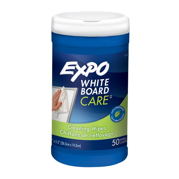 Expo Dry-Erase Board-Cleaning Wet Wipes, 6 x 9, 50/Container 81850